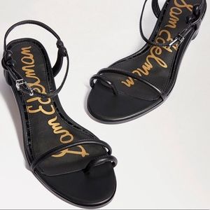 Cute Black Leather Sandals